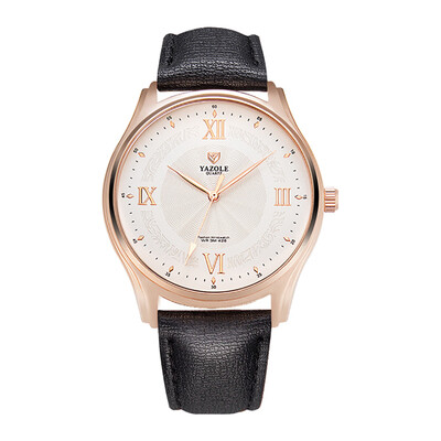 YAZOLE 426 Leather Watch Quartz Watch Roman Scale Daily Waterproof Simple Business Wrist Watch
YAZOLE 426 Leather Watch Quartz Watch Roman Scale Daily Waterproof Simple Business Wrist Watch