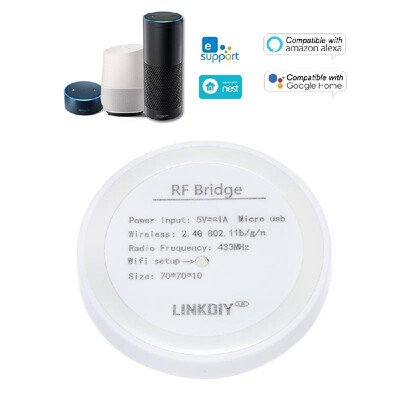 eWeLink RF Bridge 433MHz Smart Home Automation Module Wifi Wireless Switch Universal Timer DIY Convert 433MHz RF Remote Controllers
eWeLink RF Bridge 433MHz Smart Home Automation Module Wifi Wireless Switch Universal Timer DIY Convert 433MHz RF Remote Controllers