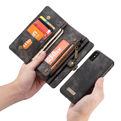 CaseMe For apple iphone X Phone Cases Leather Zipper Multi-functional Card slot Wallet 2 In 1 Design Phone Full Cover
CaseMe For apple iphone X Phone Cases Leather Zipper Multi-functional Card slot Wallet 2 In 1 Design Phone Full Cover