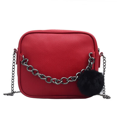 Women Messenger Bag Chains PU Leather Shoulder Bag Vintage Small Mini Flap Bag Fur Ball Decor Bolsas Crossbody Handbags
Women Messenger Bag Chains PU Leather Shoulder Bag Vintage Small Mini Flap Bag Fur Ball Decor Bolsas Crossbody Handbags