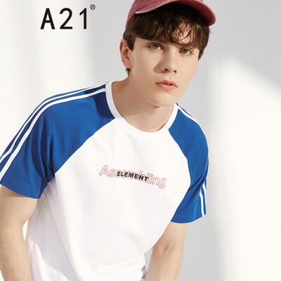 Pure online brand A21 summer 2019 new mens round neck short-sleeved T-shirt wild casual letter printing mens short T-shirt R492131034 blue 16580AS
Pure online brand A21 summer 2019 new mens round neck short-sleeved T-shirt wild casual letter printing mens short T-shirt R492131034 blue 16580AS