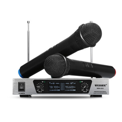 WEISRE WM - 09V Wireless Microphone System VHF Karaoke Machine for Home KTV Party Speech
WEISRE WM - 09V Wireless Microphone System VHF Karaoke Machine for Home KTV Party Speech