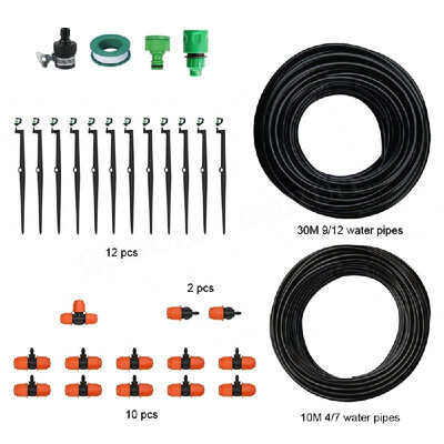 Irrigation Micro Sprinkler Misting Cooling System Adjustable 12Pcs Nozzles & Stake 131ft Blank Distribution Tubing Kit DIY Waterin
Irrigation Micro Sprinkler Misting Cooling System Adjustable 12Pcs Nozzles & Stake 131ft Blank Distribution Tubing Kit DIY Waterin