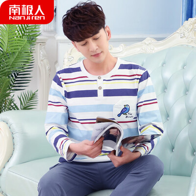 Antarctic pajamas mens autumn cotton long-sleeved winter cotton can be worn outside Korean casual young students mens home service suits NAS5X20011-15 color strip bird XL
Antarctic pajamas mens autumn cotton long-sleeved winter cotton can be worn outside Korean casual young students mens home service suits NAS5X20011-15 color strip bird XL
