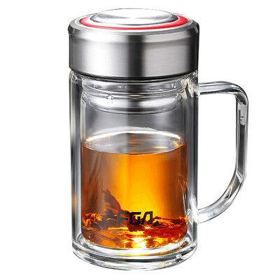 Fuguang FGA Zhuolang Men&women Business Double Glass Cup with Handle Office Tea Cup with Filter Large Capacity Water Cup 340ML Red FB1037-340B
Fuguang FGA Zhuolang Men&women Business Double Glass Cup with Handle Office Tea Cup with Filter Large Capacity Water Cup 340ML Red FB1037-340B