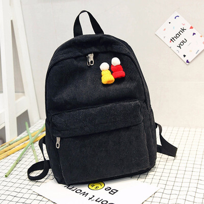 Cute Backpacks High School Stripe Backpack Women Corduroy Solid Travel Bags Preppy Style Soft Fabric Back Pack Female 2018
Cute Backpacks High School Stripe Backpack Women Corduroy Solid Travel Bags Preppy Style Soft Fabric Back Pack Female 2018
