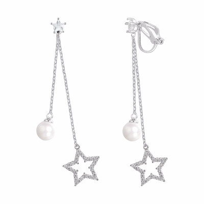 Yoursfs Silver Color Clip On Dangle Earrings for Women Pearl with Star Non-pierced Ears Long Dazzling Drop
Yoursfs Silver Color Clip On Dangle Earrings for Women Pearl with Star Non-pierced Ears Long Dazzling Drop