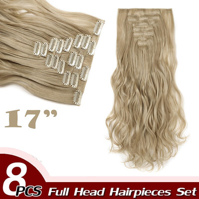 Full Head Clip Synthetic in Hair Extensions 8 Piece 18 Clips Hairpiece Long Wave Curly Straight for Women
Full Head Clip Synthetic in Hair Extensions 8 Piece 18 Clips Hairpiece Long Wave Curly Straight for Women