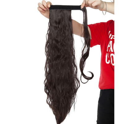 20 Inch Long Corn Wave Ponytail Extension Magic Paste Heat Resistant Wavy Synthetic Wrap Around Ponytail Black Hairpiece for Women
20 Inch Long Corn Wave Ponytail Extension Magic Paste Heat Resistant Wavy Synthetic Wrap Around Ponytail Black Hairpiece for Women