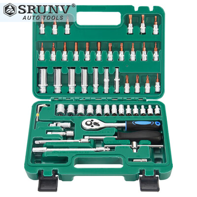 Xinrui SRUNV casing auto repair socket wrench set fast ratchet repair tools multi-function set 53 sets A1-X05305
Xinrui SRUNV casing auto repair socket wrench set fast ratchet repair tools multi-function set 53 sets A1-X05305