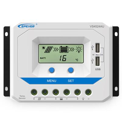 ViewStar-AU Series 10-60A PWM Solar Charge Controller for 12V24V36V48V Solar Panel System LCD Display Negative Grounded Solar
ViewStar-AU Series 10-60A PWM Solar Charge Controller for 12V24V36V48V Solar Panel System LCD Display Negative Grounded Solar