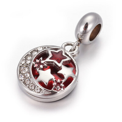 304 Stainless Steel European Dangle Beads with Enamel&Rhinestone Large Hole Pendants Flat Round with Star&Moon
304 Stainless Steel European Dangle Beads with Enamel&Rhinestone Large Hole Pendants Flat Round with Star&Moon