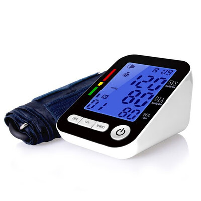 Fully Automatic Digital Arm Blood Pressure Monitor Large Backlight LCD Display Talking Pulse Rate Cuff Machine
Fully Automatic Digital Arm Blood Pressure Monitor Large Backlight LCD Display Talking Pulse Rate Cuff Machine