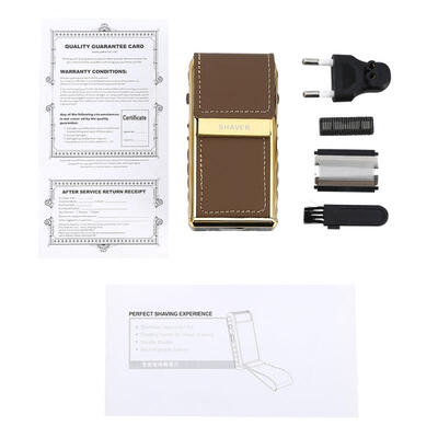 Greensen KEMEI Men Rechargeable Reciprocating Electric Shaver Leather Wrapped Razor Beard Trimmer
Greensen KEMEI Men Rechargeable Reciprocating Electric Shaver Leather Wrapped Razor Beard Trimmer