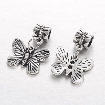 Butterfly Tibetan Style Alloy European Dangle Beads Large Hole Pendants Antique Silver 25mm Hole 5mm
Butterfly Tibetan Style Alloy European Dangle Beads Large Hole Pendants Antique Silver 25mm Hole 5mm