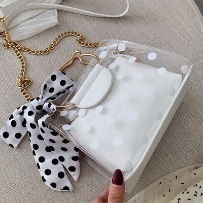 Summer transparent jelly bag women 2019 new Korean version of small fresh wave chic chain messenger bag
Summer transparent jelly bag women 2019 new Korean version of small fresh wave chic chain messenger bag