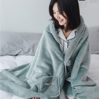 Gobestart Thickened Plus Velvet Blanket Flannel Lazy Office Sofa Nap Cloak Blanket 
Gobestart Thickened Plus Velvet Blanket Flannel Lazy Office Sofa Nap Cloak Blanket
