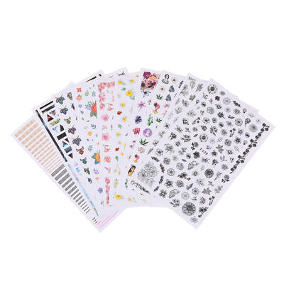 3D Water Transfer Nail Paster Flower Plant Geometric Line Manicure Sticker 
3D Water Transfer Nail Paster Flower Plant Geometric Line Manicure Sticker