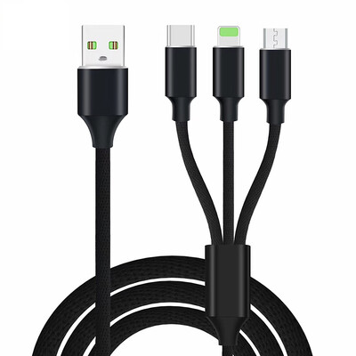3 in 1 Charging Cable Lightning Type-C Micro USB Quick Charge Cable Data for iPhone XS XR XS Max X 8 7 iOS Devices Samsung Galaxy
3 in 1 Charging Cable Lightning Type-C Micro USB Quick Charge Cable Data for iPhone XS XR XS Max X 8 7 iOS Devices Samsung Galaxy