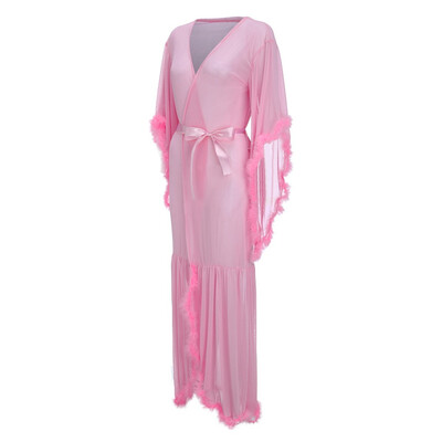 Toponeto Women Sexy Mesh Plush Splice Long Robe Bathrobe Lingerie Sleepwear Belt Pajamas
Toponeto Women Sexy Mesh Plush Splice Long Robe Bathrobe Lingerie Sleepwear Belt Pajamas