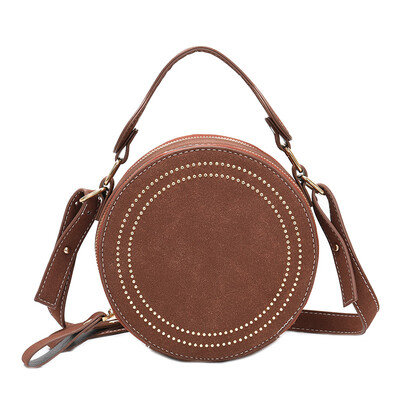 Vintage Nubuck Leather Round Crossbody Bags For Women 2019 Ladies Rivets Purses&Handbags Female Small Circle Shoulder Bag
Vintage Nubuck Leather Round Crossbody Bags For Women 2019 Ladies Rivets Purses&Handbags Female Small Circle Shoulder Bag