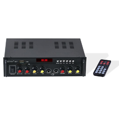 Kinter-007 Mini Stereo Audio Power Amplifier BT Digital Audio Receiver USB SD Slot MP3 Player FM Radio Microphone Input with Remot
Kinter-007 Mini Stereo Audio Power Amplifier BT Digital Audio Receiver USB SD Slot MP3 Player FM Radio Microphone Input with Remot