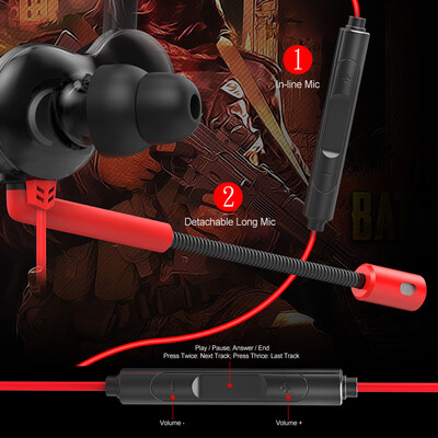 V6 35mm Gaming Headset In Ear Dynamic Dual Driver Earphone Stereo Music Headphone Noise Isolating with Detachable Microphone for
V6 35mm Gaming Headset In Ear Dynamic Dual Driver Earphone Stereo Music Headphone Noise Isolating with Detachable Microphone for