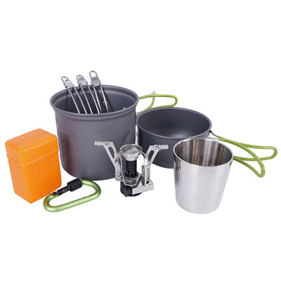 Odoland Camping Cookware Kit11 in 1 Outdoor Cooking Set Non Stick Camping Pans for 1 to 2 People Traveling Hiking&Camping
Odoland Camping Cookware Kit11 in 1 Outdoor Cooking Set Non Stick Camping Pans for 1 to 2 People Traveling Hiking&Camping