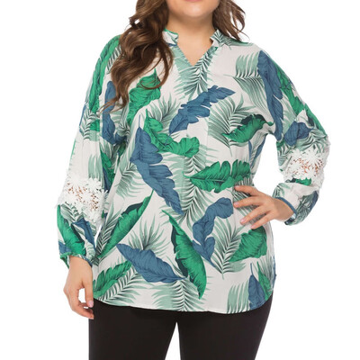 Roseonmyhand Women Casual V-Neck Long Sleeve Plus Size Leaf Print Tops Loose T-Shirt Blouse
Roseonmyhand Women Casual V-Neck Long Sleeve Plus Size Leaf Print Tops Loose T-Shirt Blouse