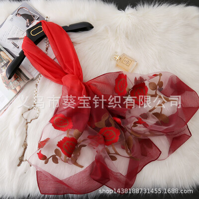 New organza embroidered silk scarf simulation silk cut flower scarf spring&autumn winter shawl national wind scarf manufacturers
New organza embroidered silk scarf simulation silk cut flower scarf spring&autumn winter shawl national wind scarf manufacturers