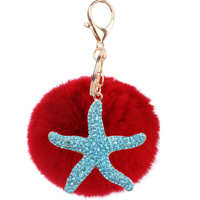 Jewelry fashion keychain diamond cartoon sea star keychain gift rex rabbit fur plush ball
Jewelry fashion keychain diamond cartoon sea star keychain gift rex rabbit fur plush ball