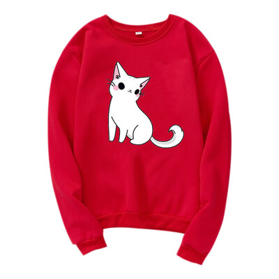 Women Casual All-match Cartoon Cat Print Autumn Winter Velvet Loose Capless Round Neck Sweatershirt
Women Casual All-match Cartoon Cat Print Autumn Winter Velvet Loose Capless Round Neck Sweatershirt