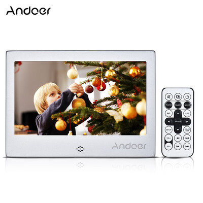 Andoer 7" LED Digital Photo Frame 720P VideoMusicCalendarClockTXT Player 1024 600 Resolution Metal Frame with Remote Control
Andoer 7" LED Digital Photo Frame 720P VideoMusicCalendarClockTXT Player 1024 600 Resolution Metal Frame with Remote Control