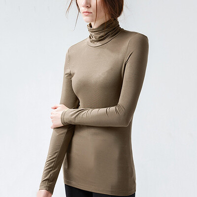 CANVAUS Autumn Women Modal Slim Turtleneck Long Sleeve T-Shirt Simple Large Size Undershirt Tops F325A
CANVAUS Autumn Women Modal Slim Turtleneck Long Sleeve T-Shirt Simple Large Size Undershirt Tops F325A