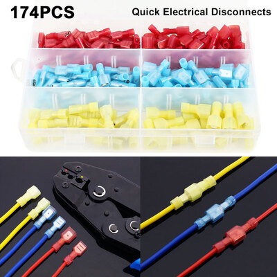 AIRIC 174pcs Waterproof Quick Electrical Disconnects Kit Nylon Fully Insulated MaleFemale Quick Disconnectors
AIRIC 174pcs Waterproof Quick Electrical Disconnects Kit Nylon Fully Insulated MaleFemale Quick Disconnectors