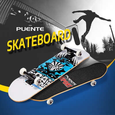 PUENTE 31-inch Skateboard 7-layer Maple Wood Deck with T-shape Tool for Kids Adults Beginners
PUENTE 31-inch Skateboard 7-layer Maple Wood Deck with T-shape Tool for Kids Adults Beginners