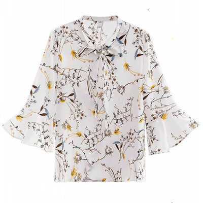 Women V Neck Bow Chiffon Blouses Tops Ladies Floral Print Blouse Femme Flare Long Sleeve Elegant Women OL Style Blouse Plus Size
Women V Neck Bow Chiffon Blouses Tops Ladies Floral Print Blouse Femme Flare Long Sleeve Elegant Women OL Style Blouse Plus Size