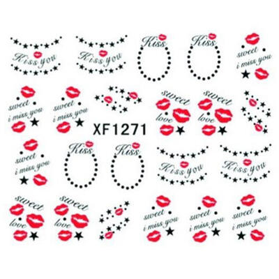 Greensen Kiss Lips Pattern Self-adhesive Tip Nail Art Stickers Decals Nail Decoration
Greensen Kiss Lips Pattern Self-adhesive Tip Nail Art Stickers Decals Nail Decoration