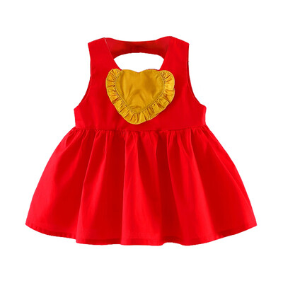 Infant girl dress cartoon yellow love pattern sleeveless dress backless princess dress cotton soft outfit for 6-24M
Infant girl dress cartoon yellow love pattern sleeveless dress backless princess dress cotton soft outfit for 6-24M
