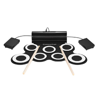 Portable Digital Mono Electronic Drum Set Kit 7 Silicon Pads Built-in Speaker USB Powered with Drumsticks Foot Pedals 35mm Audio
Portable Digital Mono Electronic Drum Set Kit 7 Silicon Pads Built-in Speaker USB Powered with Drumsticks Foot Pedals 35mm Audio
