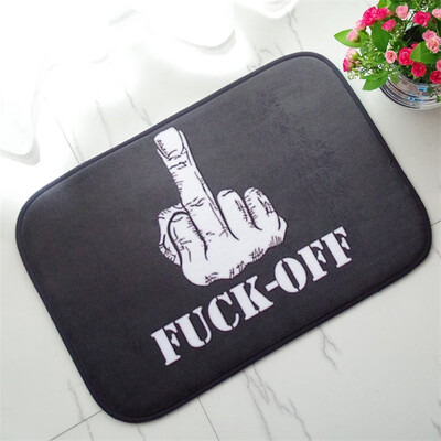 Creative Fuck Off Pattern Antiskid Floor Mat 
Creative Fuck Off Pattern Antiskid Floor Mat