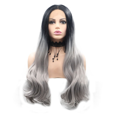 Amazing Star Lace Frontal Wigs Ombre Gray Color Wave Hair Wigs Heat Resistant Synthetic Hair
Amazing Star Lace Frontal Wigs Ombre Gray Color Wave Hair Wigs Heat Resistant Synthetic Hair