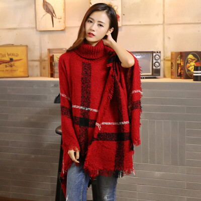 2018 autumn&winter European&American wool knit shawl cloak female scarf hooded collar thick Korean version of warm
2018 autumn&winter European&American wool knit shawl cloak female scarf hooded collar thick Korean version of warm