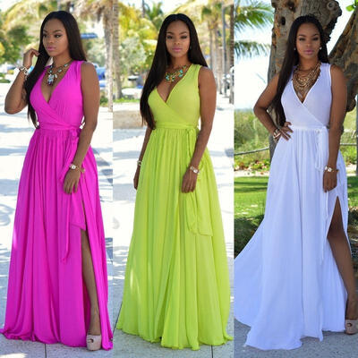 Women Sexy Summer Dress Boho Maxi Long Evening Party Dress Beach Dress Sundress
Women Sexy Summer Dress Boho Maxi Long Evening Party Dress Beach Dress Sundress