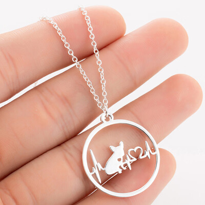 Fashion Jewelry 1PC Popular Creative Paw Heartbeat Cartoon Dog Pendant Necklace Trendy For Women
Fashion Jewelry 1PC Popular Creative Paw Heartbeat Cartoon Dog Pendant Necklace Trendy For Women