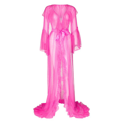 Toponeto New Women Sexy Mesh Long Ruffle Robe Bathrobe Lingerie Sleepwear Belt Pajamas
Toponeto New Women Sexy Mesh Long Ruffle Robe Bathrobe Lingerie Sleepwear Belt Pajamas