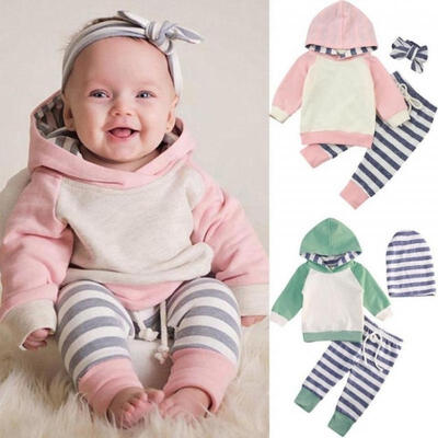 Autumn Newborn Baby Boy Girls Long Sleeve Hooded Hoodies Tops Striped Pants 2pcs Set Clothes
Autumn Newborn Baby Boy Girls Long Sleeve Hooded Hoodies Tops Striped Pants 2pcs Set Clothes
