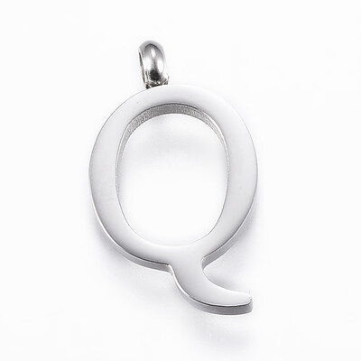 304 Stainless Steel Pendants Initial Letter LetterQ Stainless Steel Color 18x11x2mm Hole 2mm
304 Stainless Steel Pendants Initial Letter LetterQ Stainless Steel Color 18x11x2mm Hole 2mm