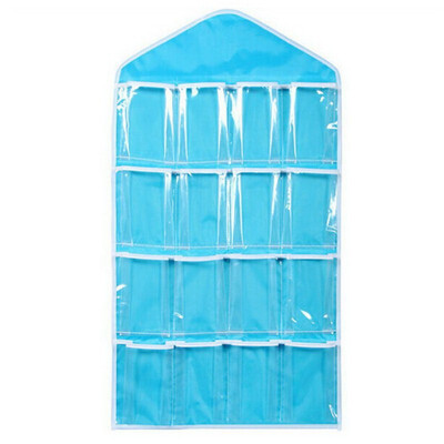 16 PocketsThick Hanging Clear Door Wall Socks Cosmetic Underwear Storage Bag Closet Organizer Bag
16 PocketsThick Hanging Clear Door Wall Socks Cosmetic Underwear Storage Bag Closet Organizer Bag