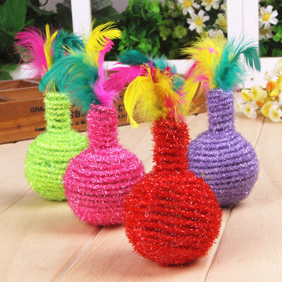 1Pcslot Kitten Colorful Toy with Feather Made by Elastic Rope Cats Scratching Toy for Boredom
1Pcslot Kitten Colorful Toy with Feather Made by Elastic Rope Cats Scratching Toy for Boredom